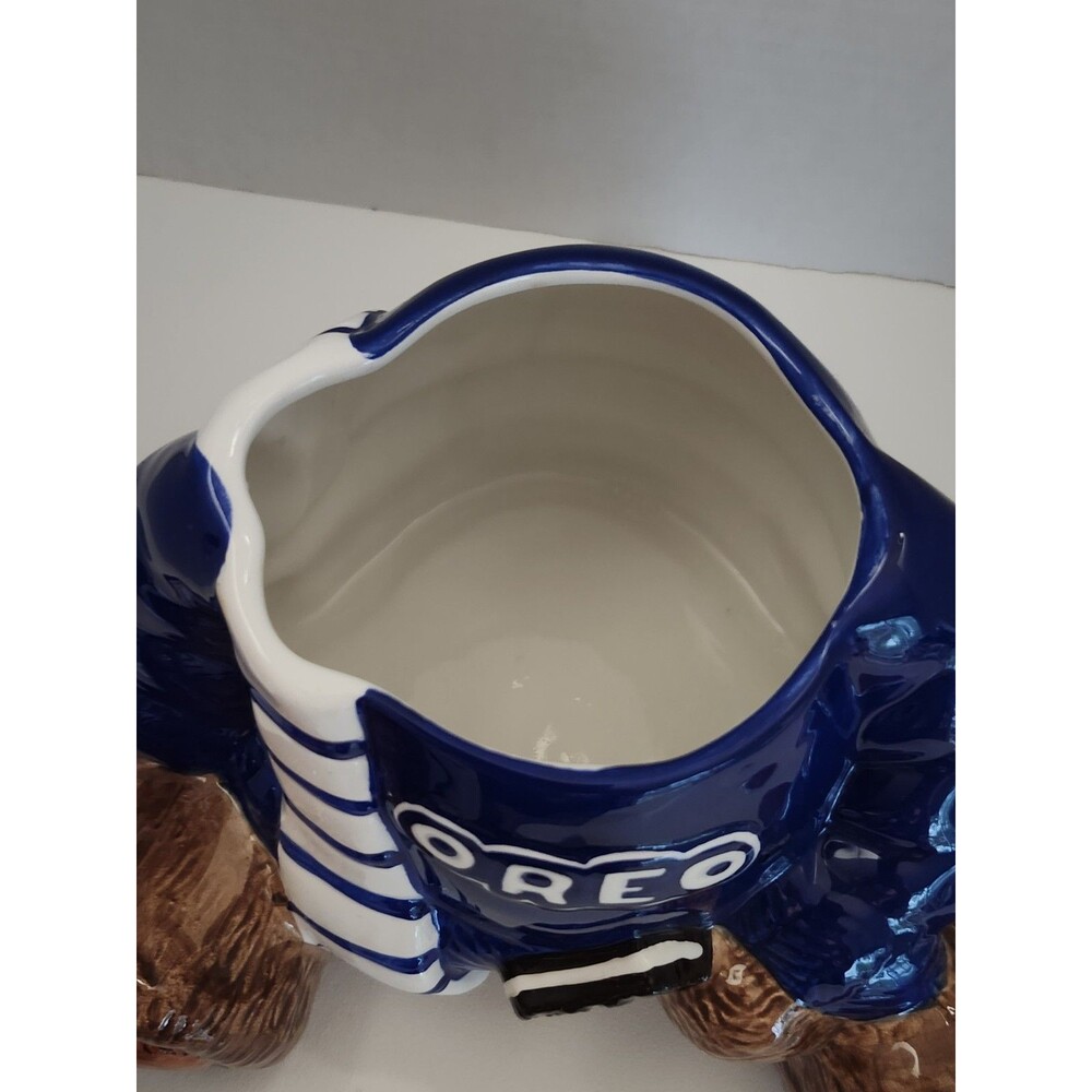 Oreo Teddy Bear Cookie Jar - 2001 Blue and White Sweater & Hat - Picture 7 of 10